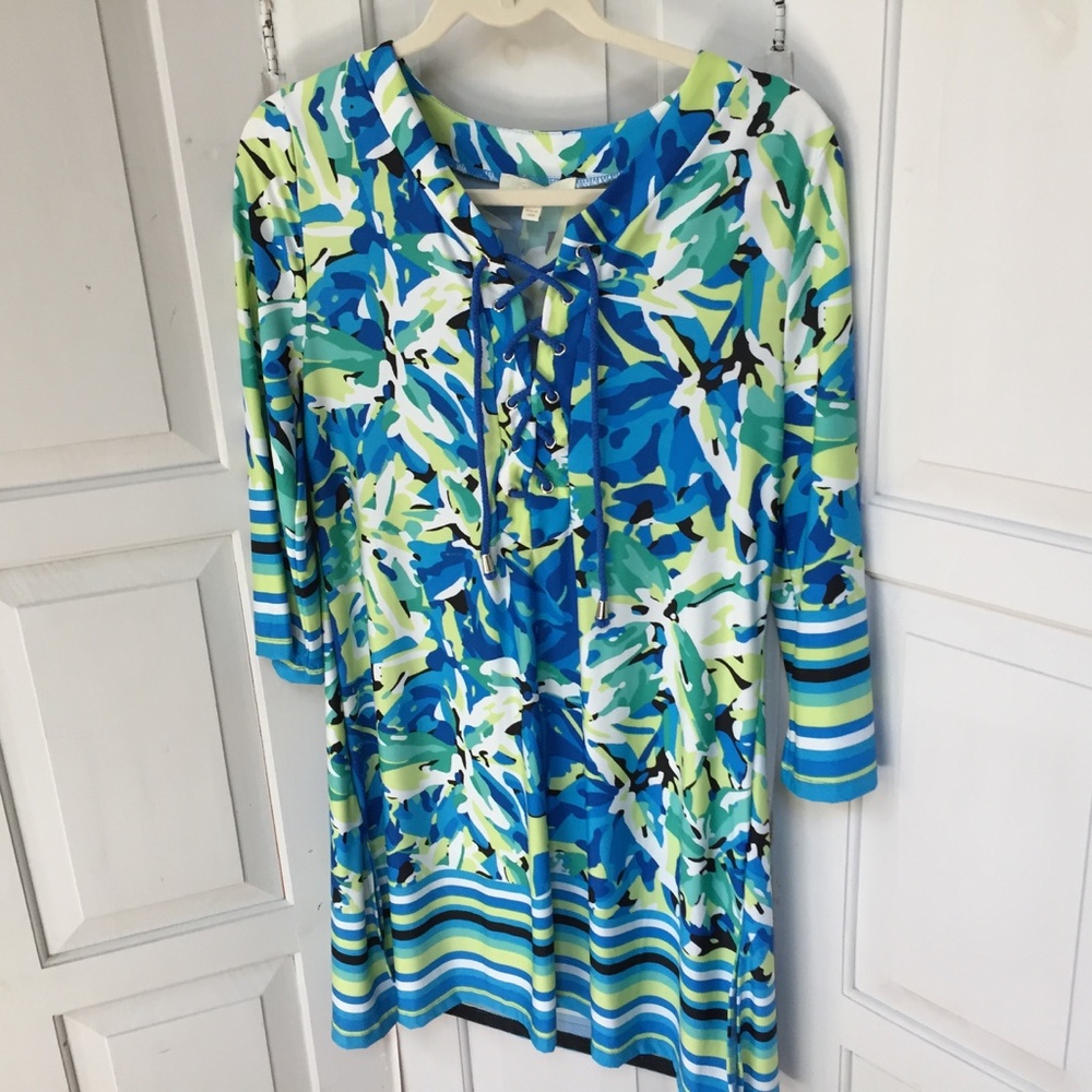 Sandiva Blue & Green Dress Coverup - Picture 8 of 14
